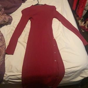 Long cut through leg dress